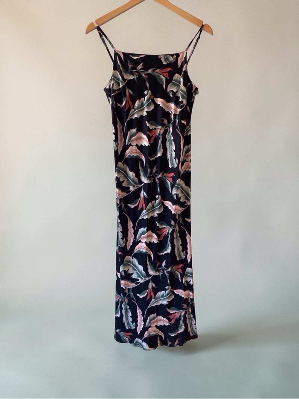 Rails Dress Black Floral Maxi Slip Women's Medium Pink Green Leaves Summer style - Picture 12 of 14
